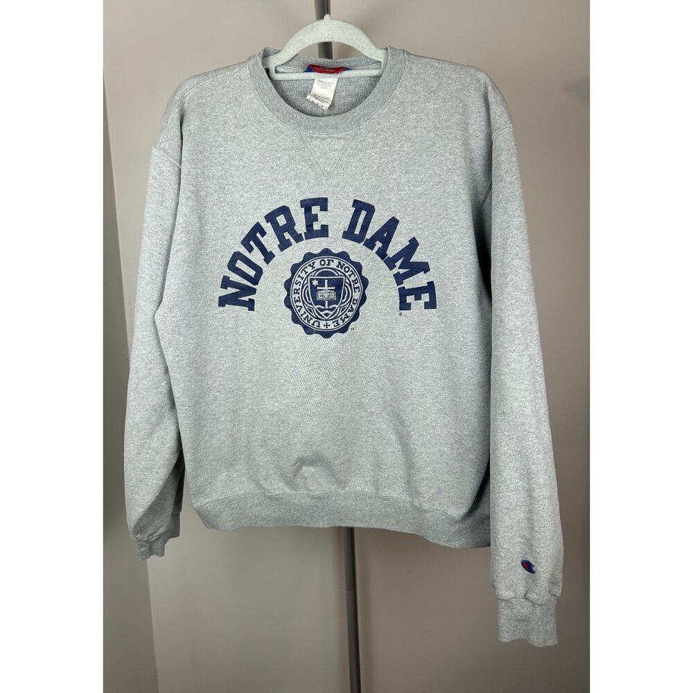 Champion Notre Dame Crewneck 1990s Vintage Reverse Weave Large Made In USA